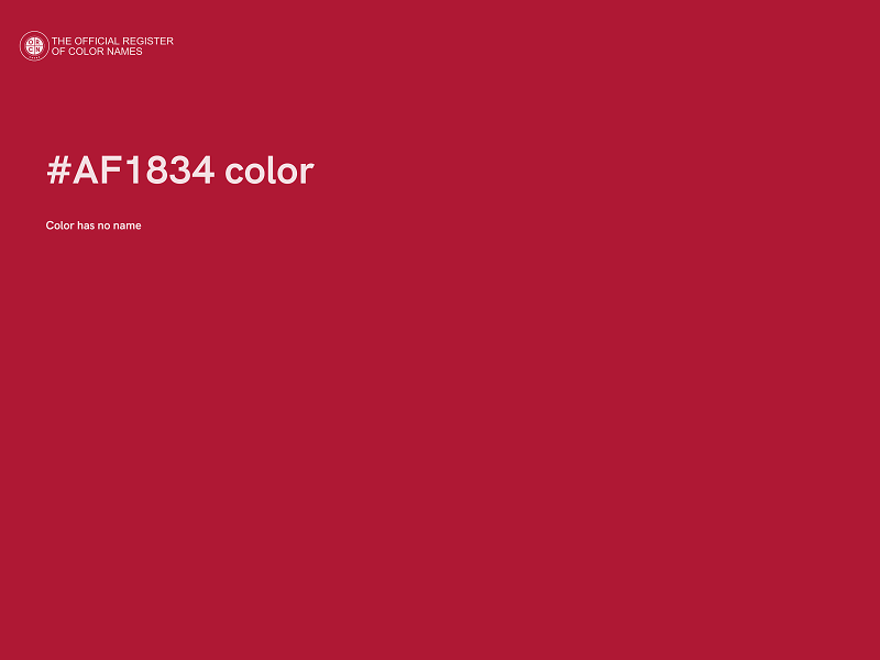 #AF1834 color image