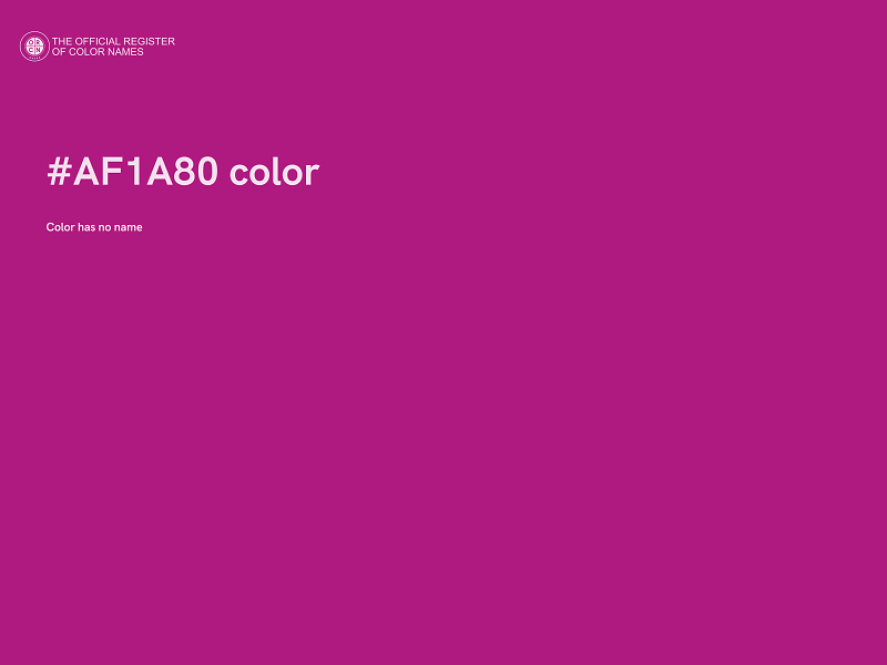 #AF1A80 color image