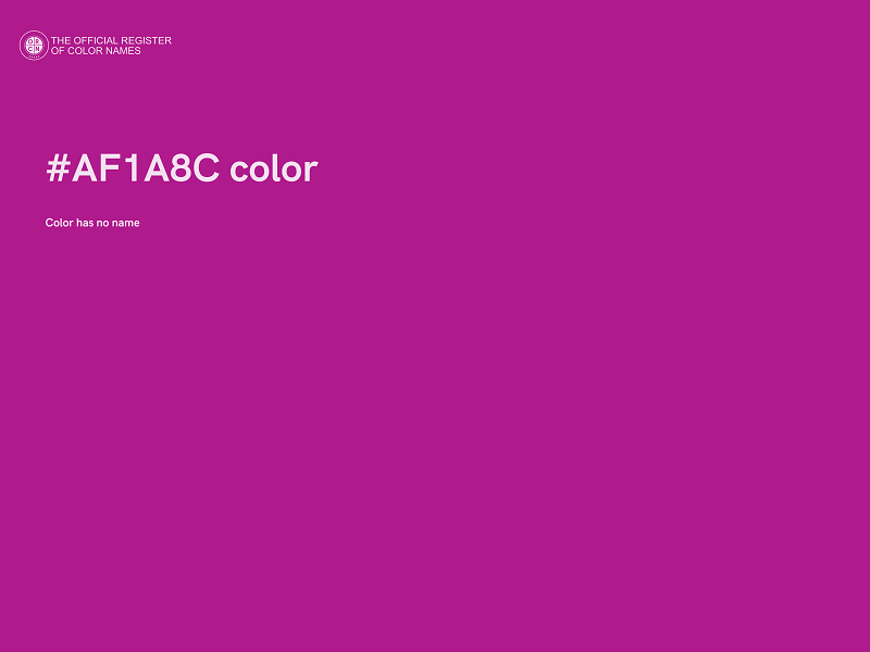 #AF1A8C color image