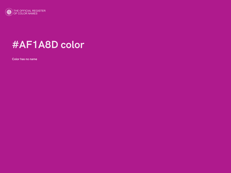 #AF1A8D color image