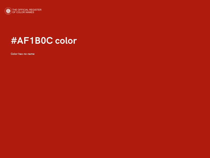 #AF1B0C color image
