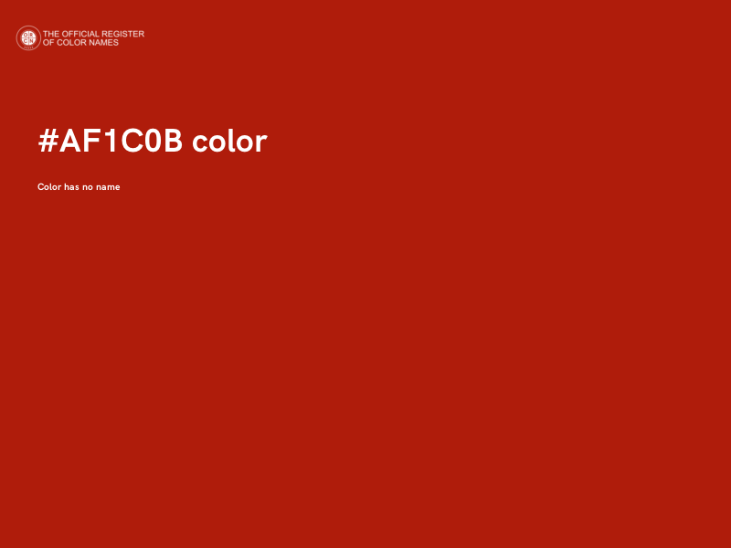 #AF1C0B color image