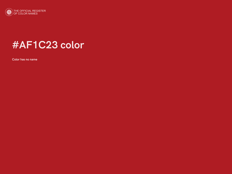 #AF1C23 color image