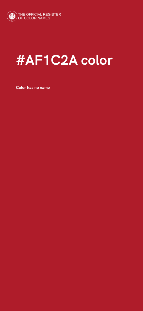 #AF1C2A color image