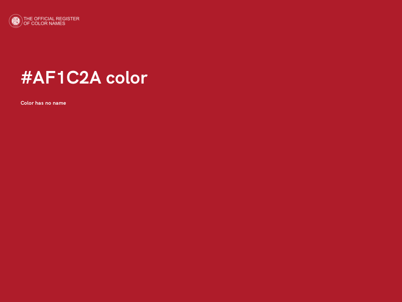 #AF1C2A color image