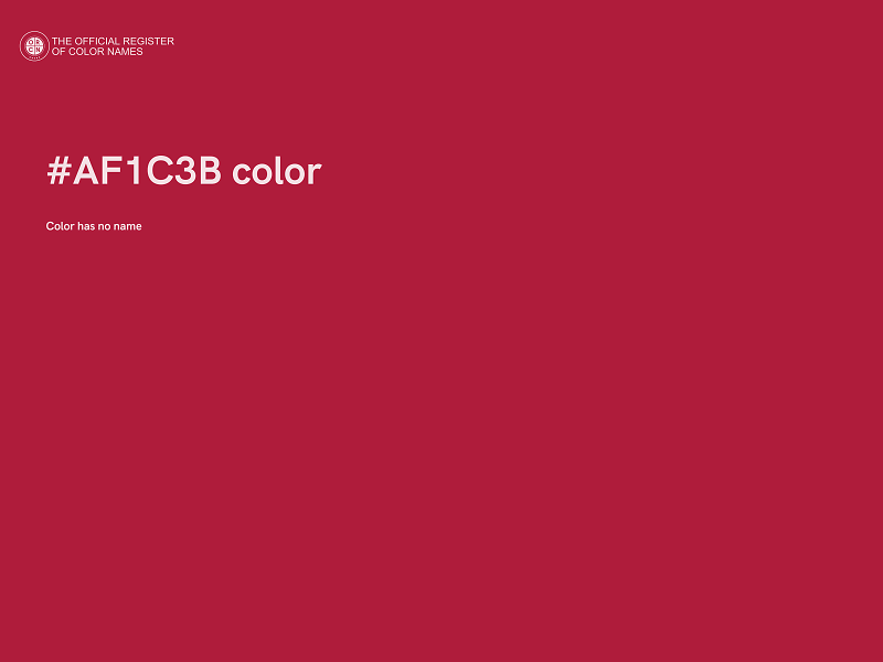 #AF1C3B color image
