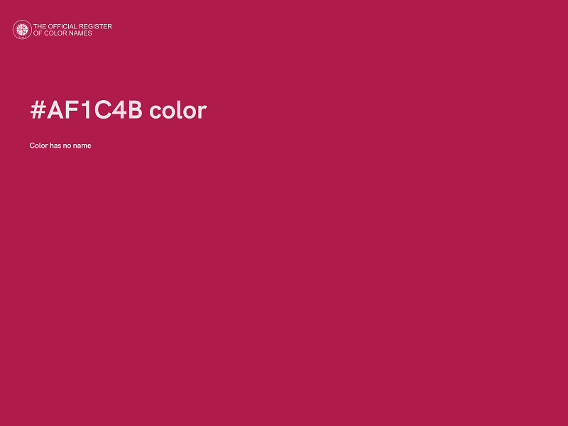 #AF1C4B color image