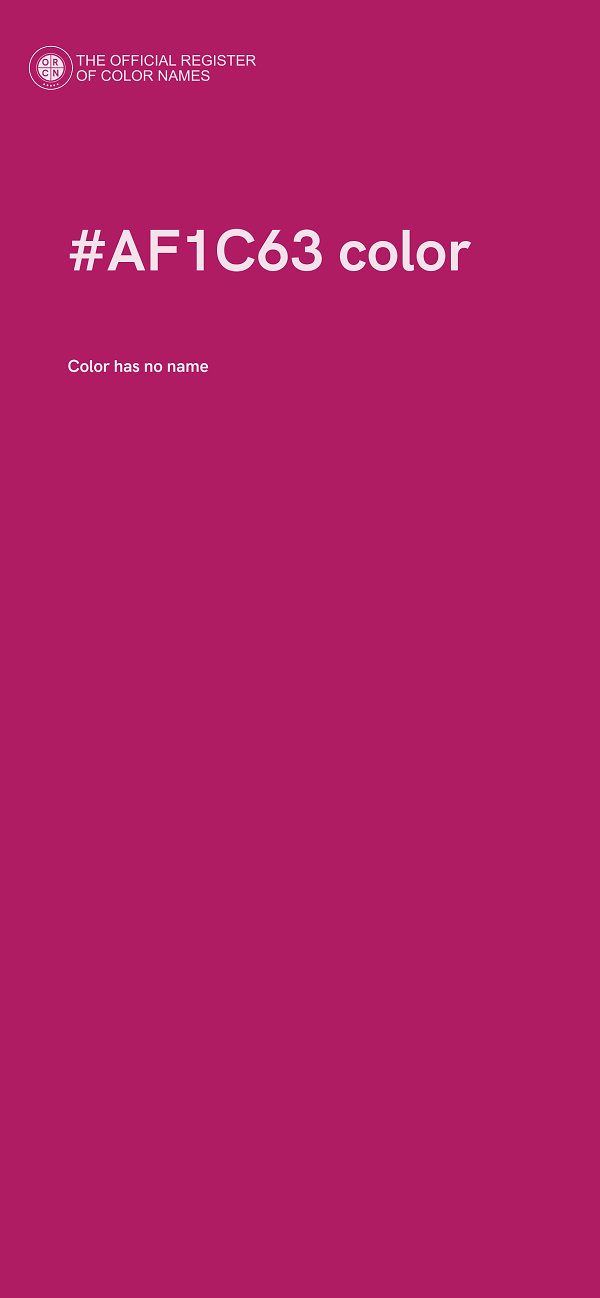 #AF1C63 color image
