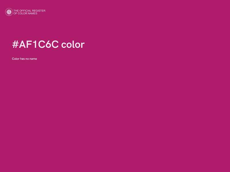 #AF1C6C color image