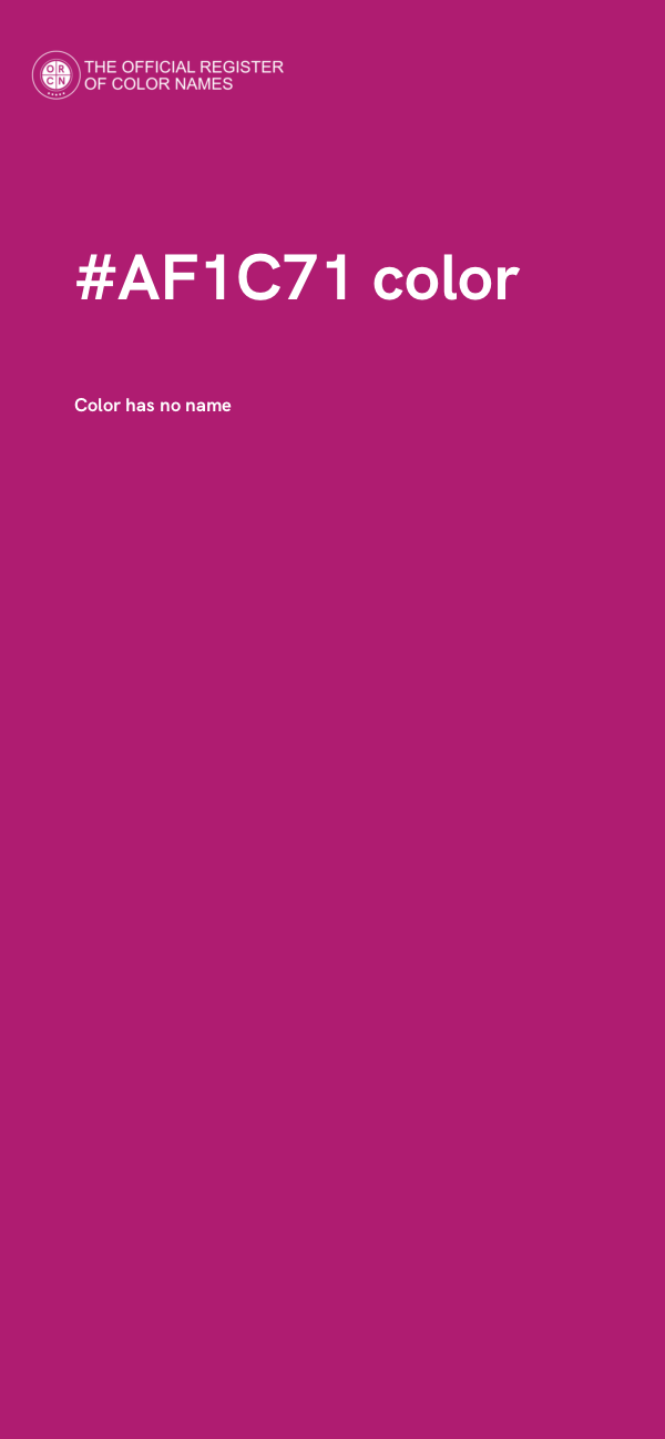 #AF1C71 color image