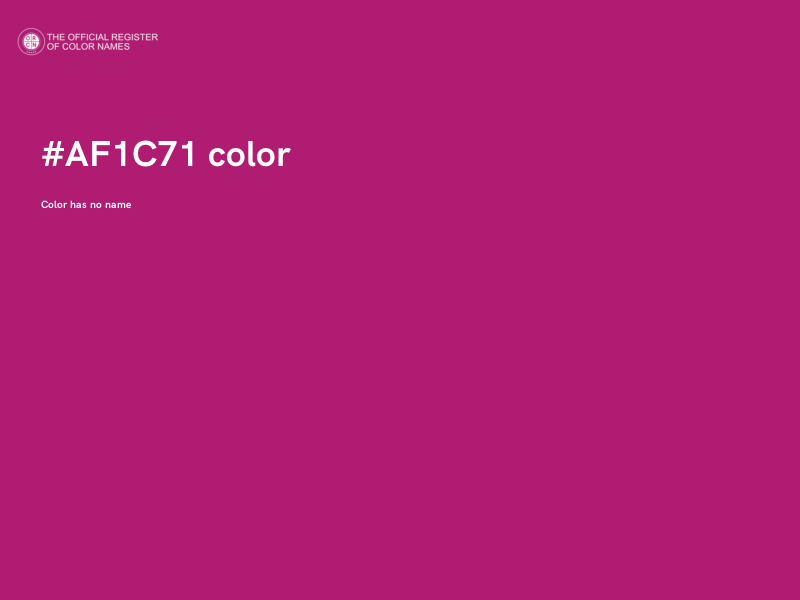 #AF1C71 color image