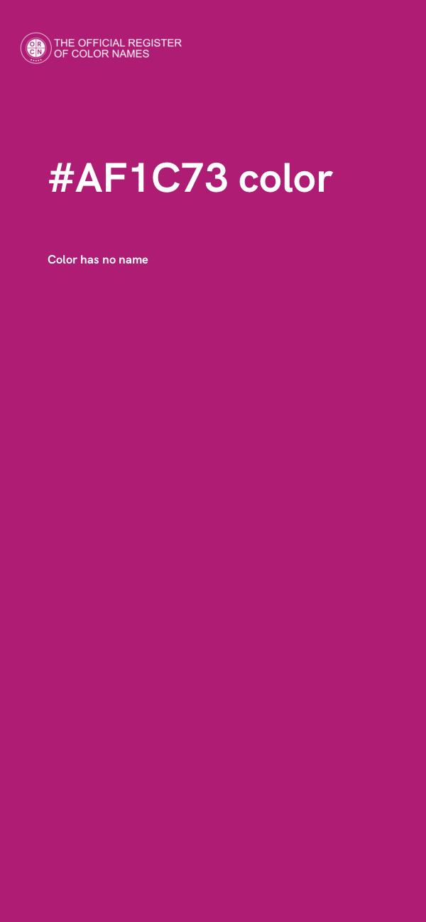 #AF1C73 color image