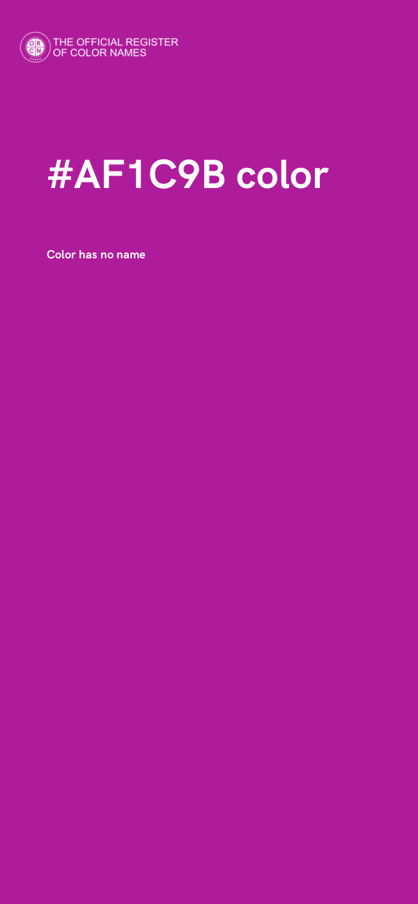#AF1C9B color image