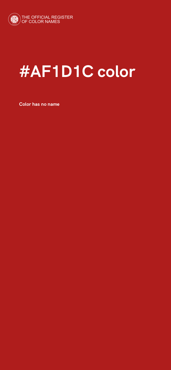 #AF1D1C color image