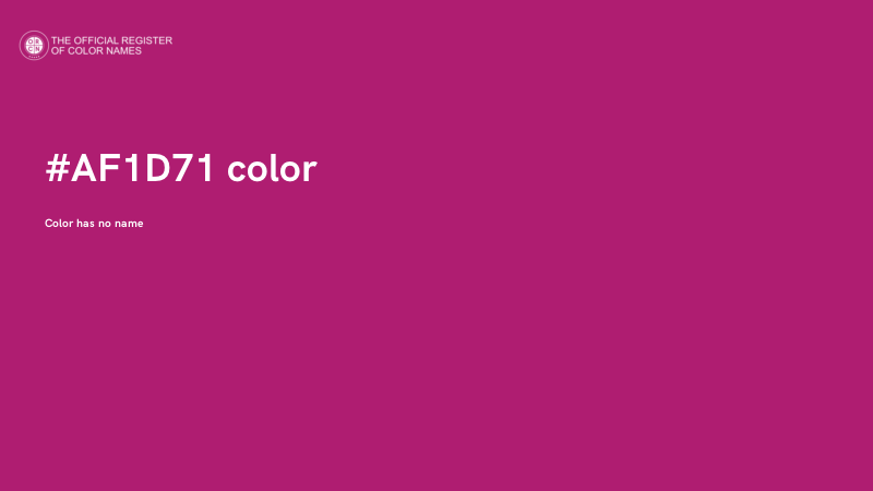 #AF1D71 color image