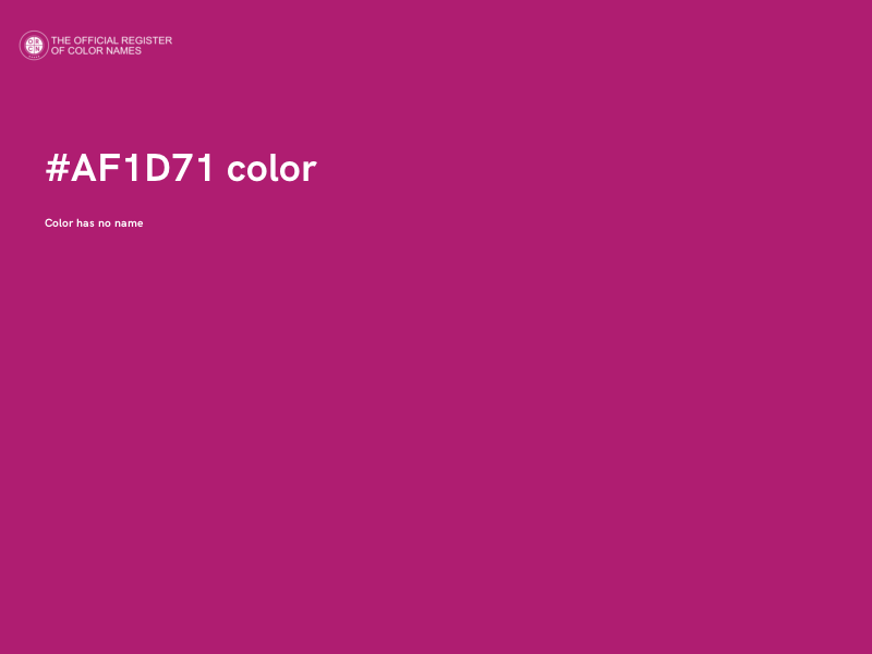 #AF1D71 color image