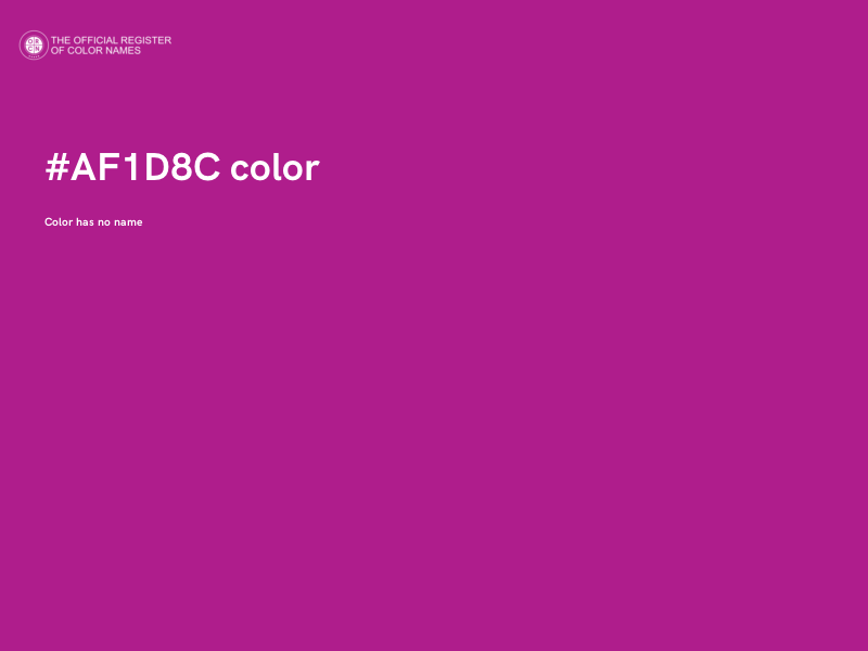 #AF1D8C color image
