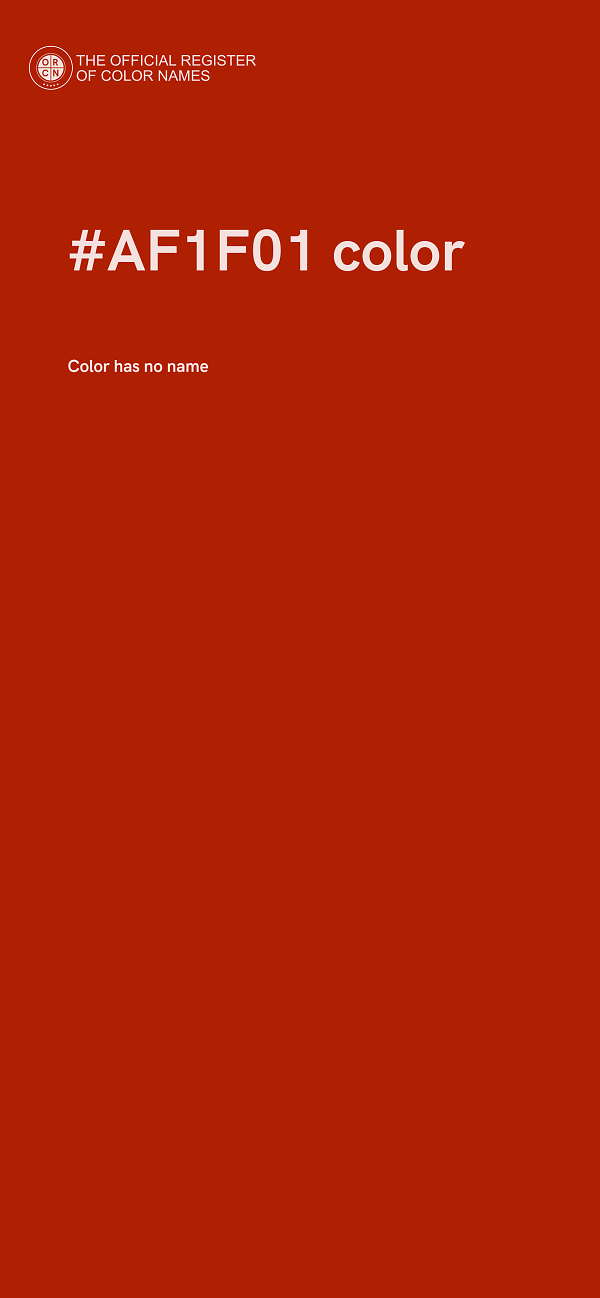 #AF1F01 color image