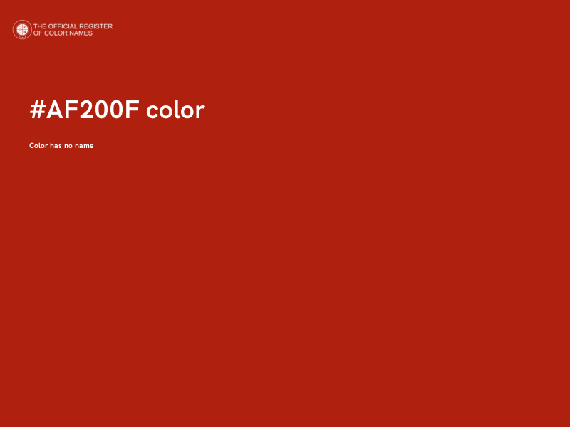 #AF200F color image