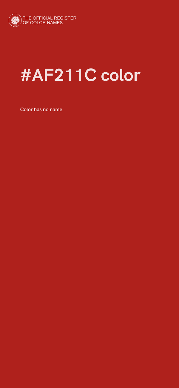 #AF211C color image