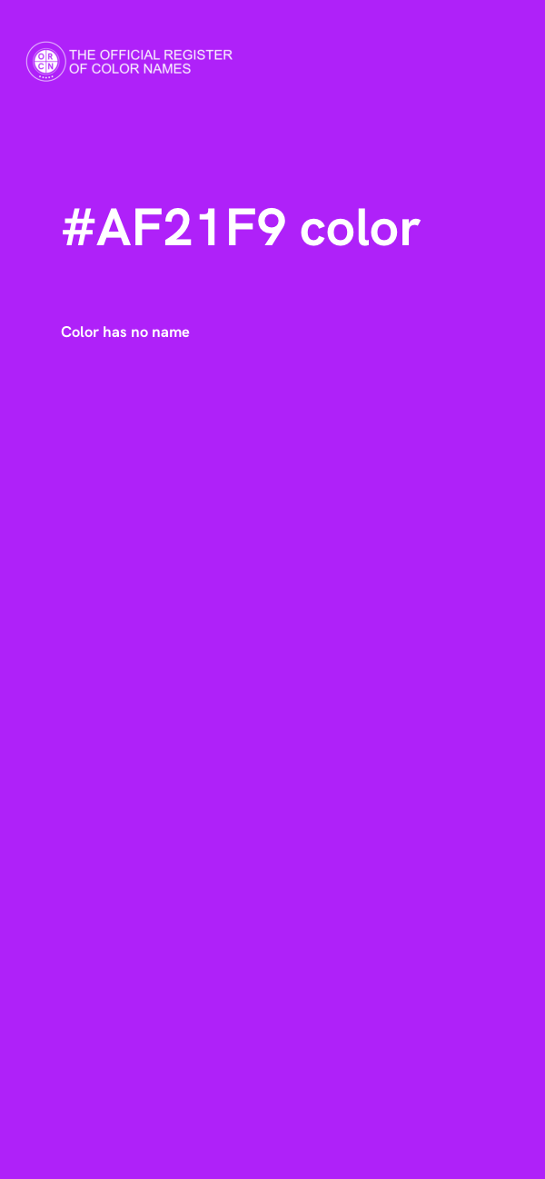 #AF21F9 color image