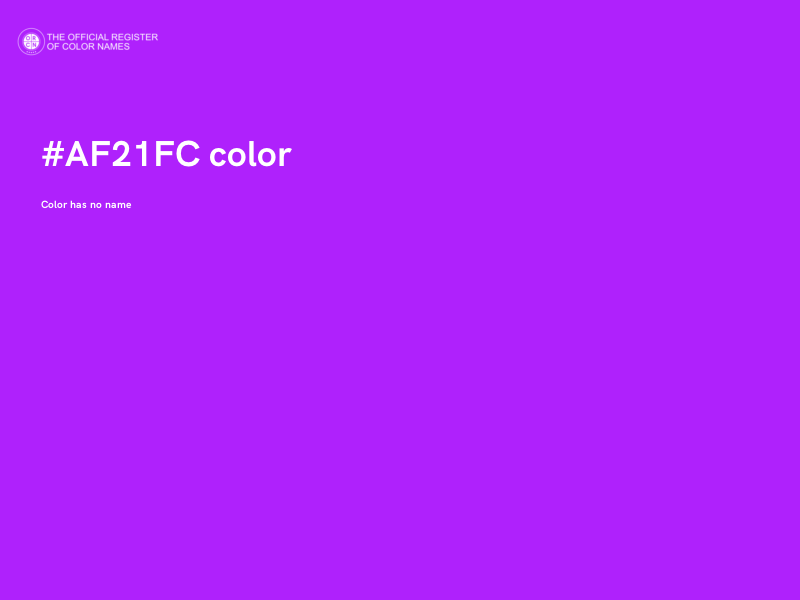 #AF21FC color image