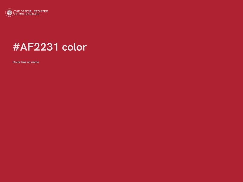 #AF2231 color image