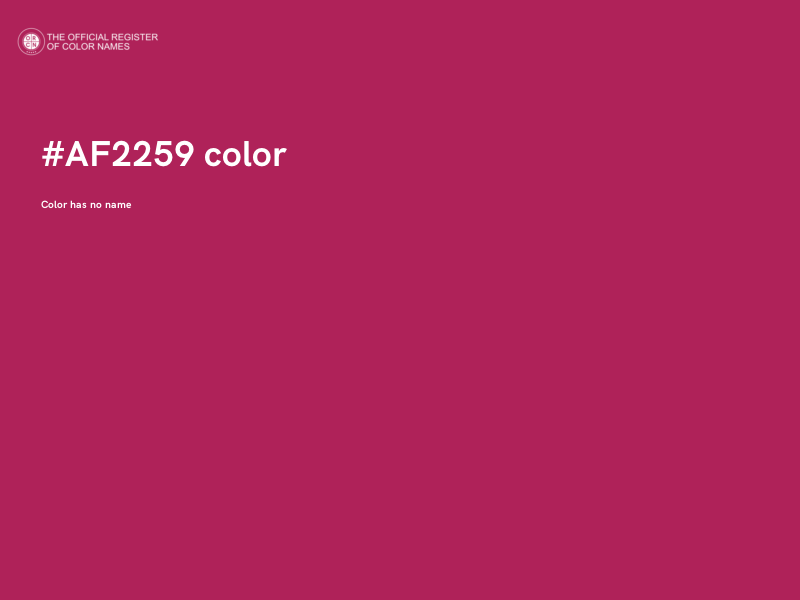 #AF2259 color image