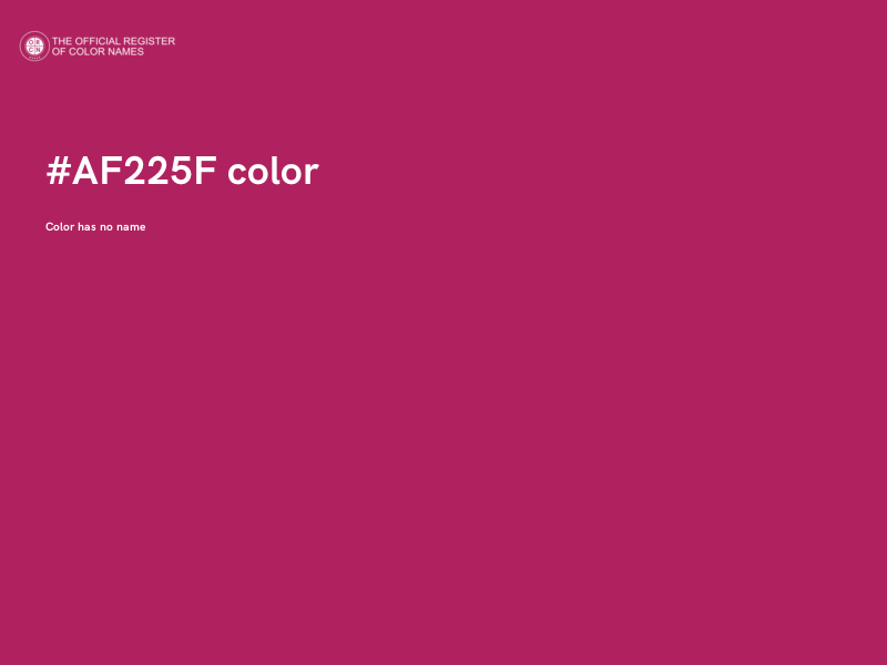 #AF225F color image