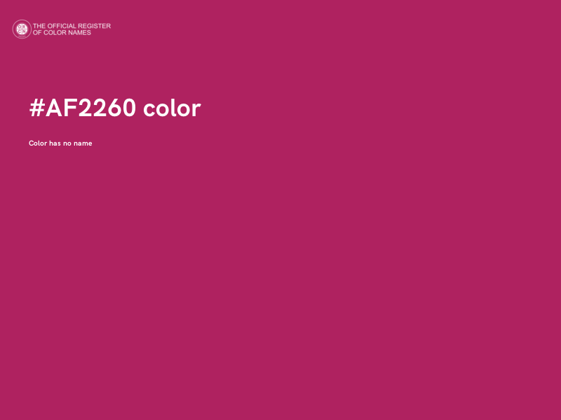 #AF2260 color image