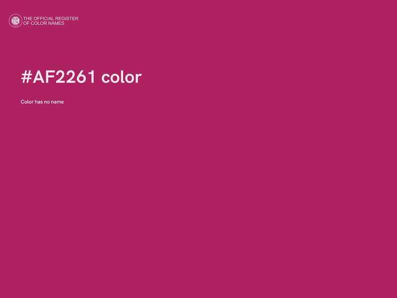 #AF2261 color image