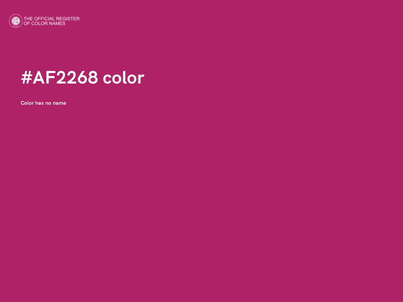 #AF2268 color image