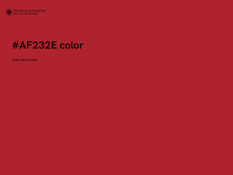 #AF232E color image