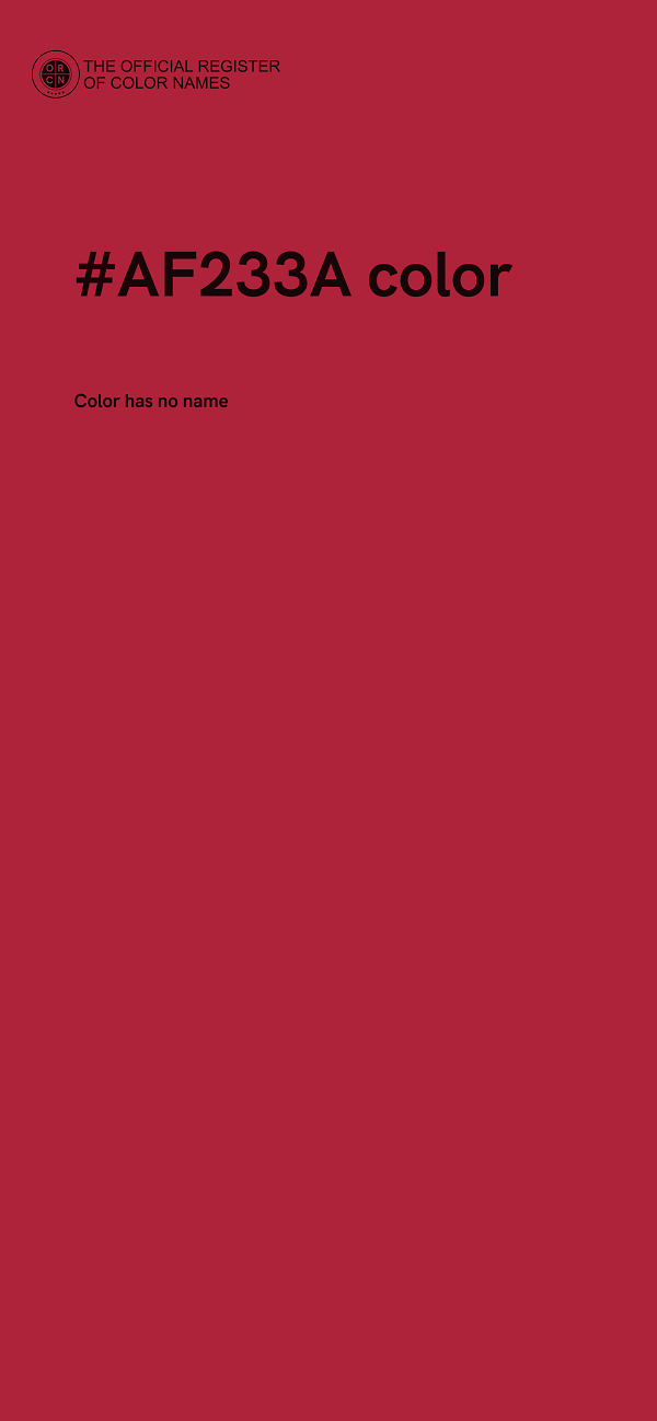 #AF233A color image