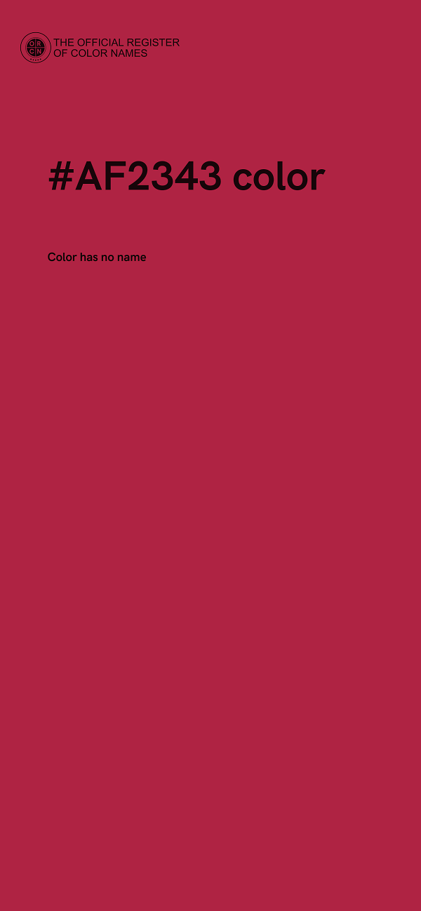#AF2343 color image