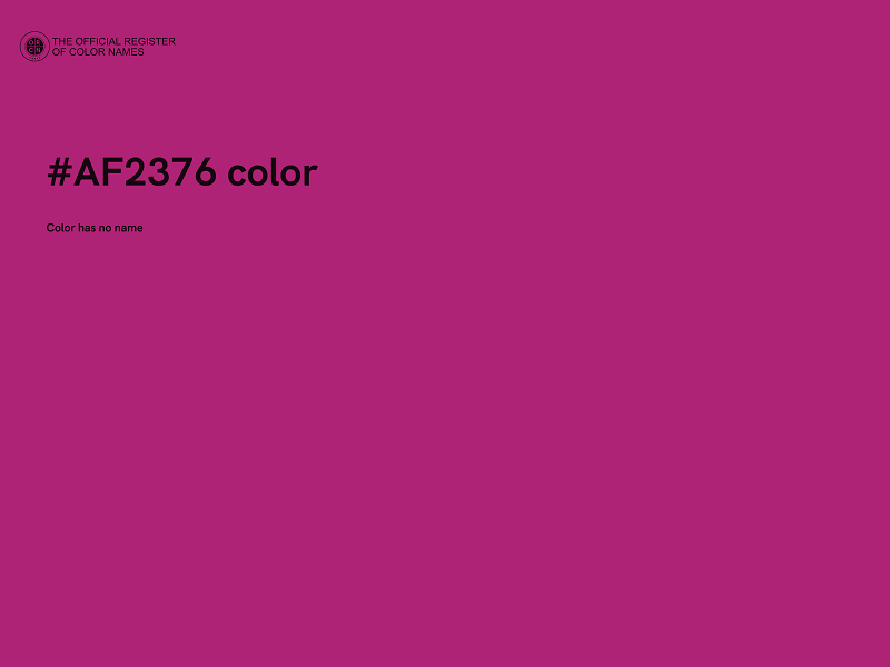 #AF2376 color image