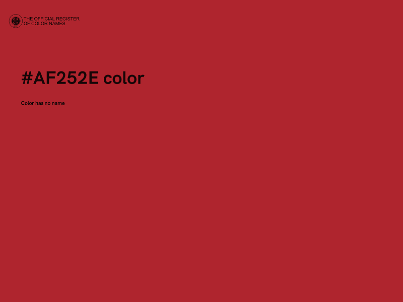 #AF252E color image