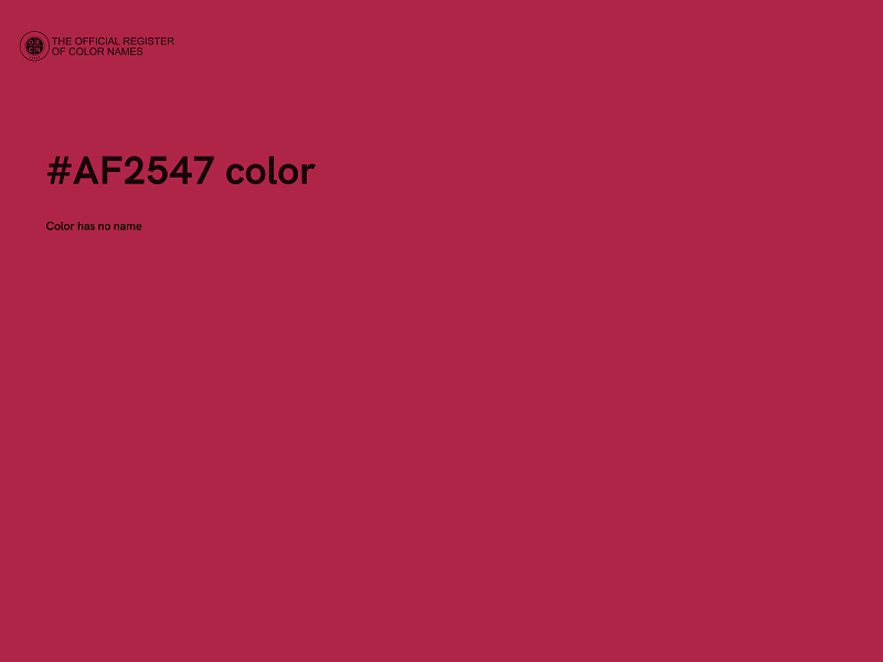 #AF2547 color image