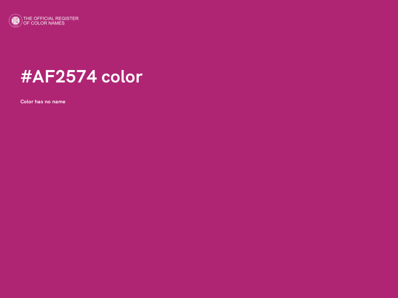 #AF2574 color image