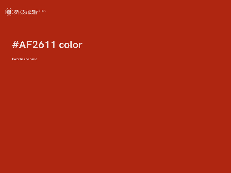 #AF2611 color image