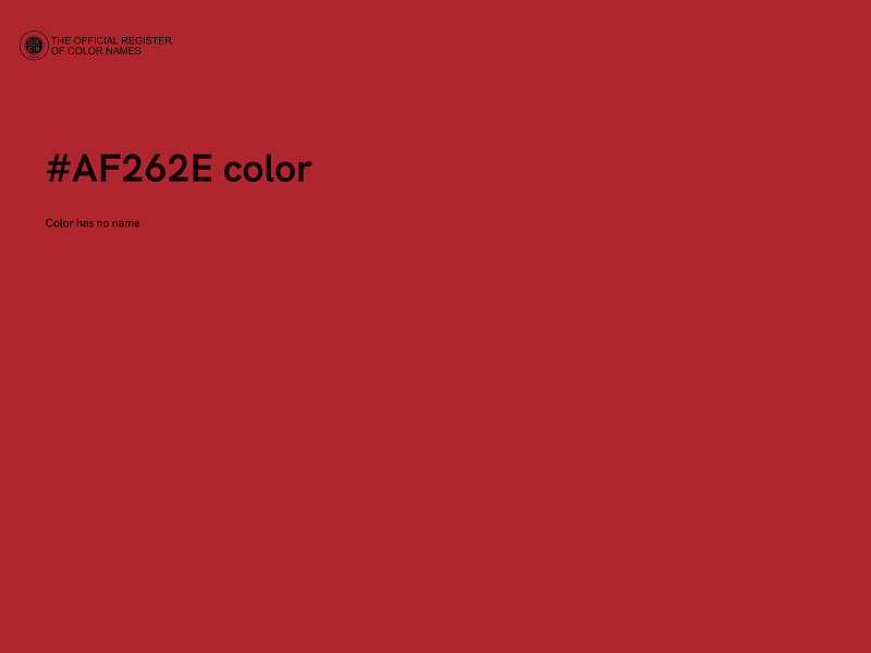 #AF262E color image