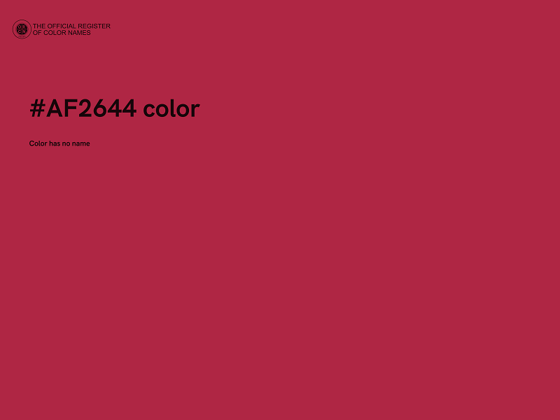 #AF2644 color image