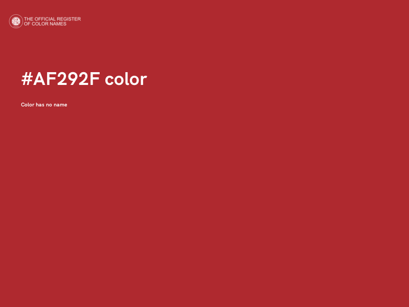 #AF292F color image
