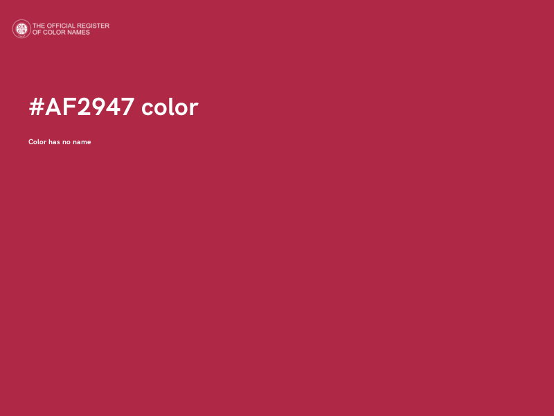 #AF2947 color image