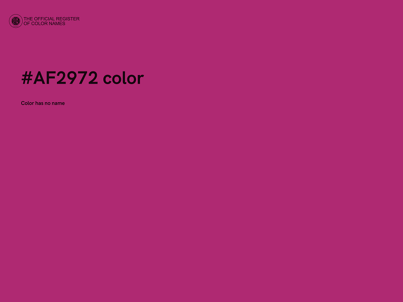 #AF2972 color image