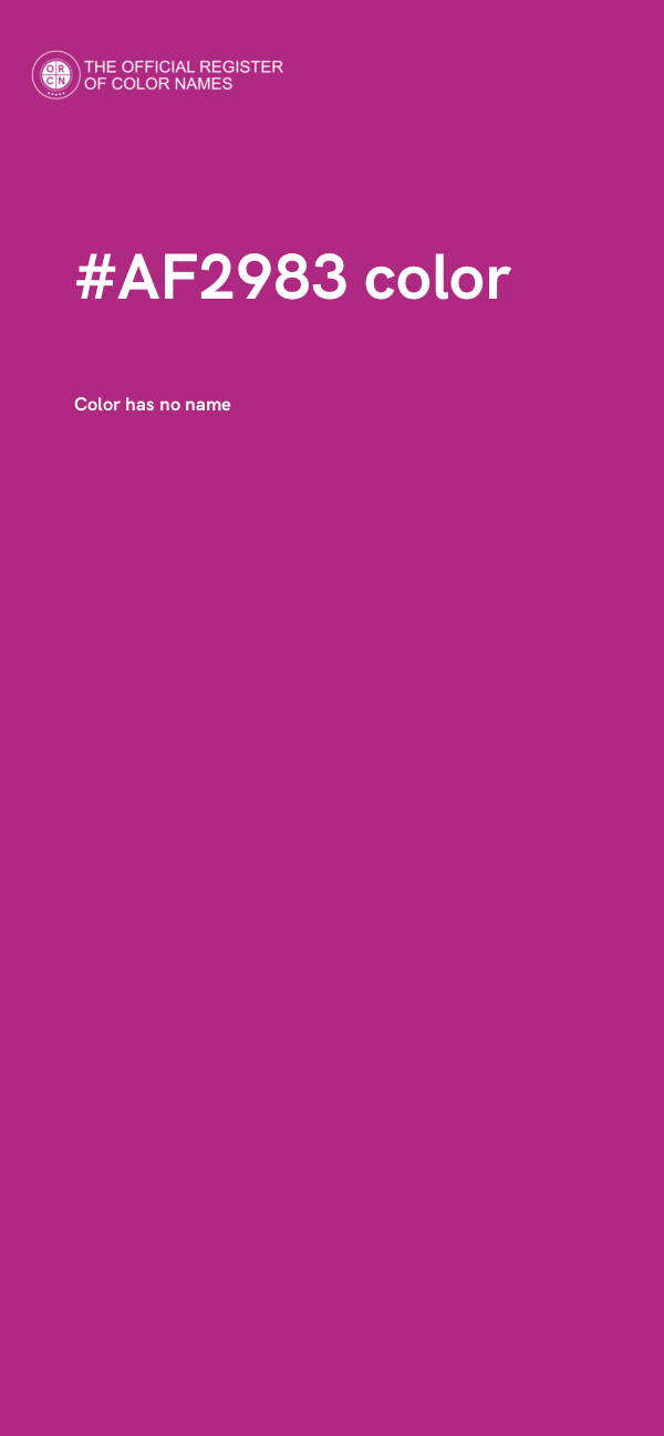 #AF2983 color image