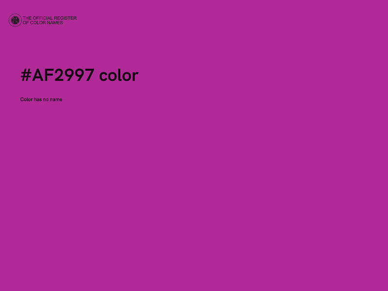 #AF2997 color image