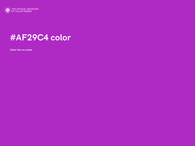 #AF29C4 color image