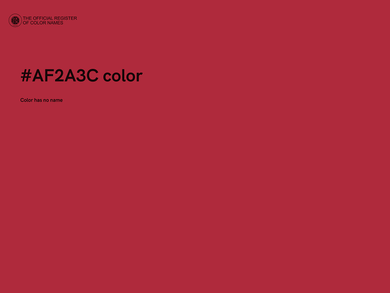 #AF2A3C color image