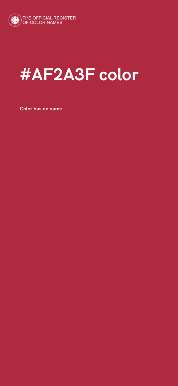 #AF2A3F color image